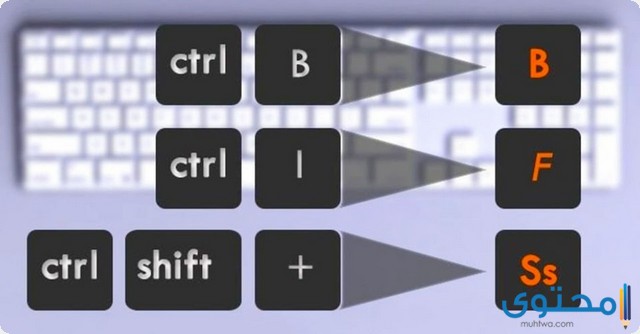 اختصارات الكيبورد 