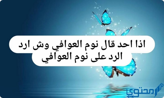 اذا احد قال نوم العوافي وش ارد