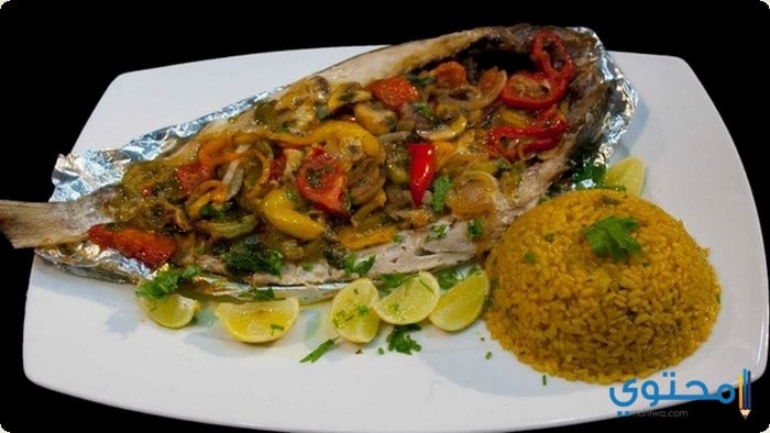 سمك بالبطاطس وأرز